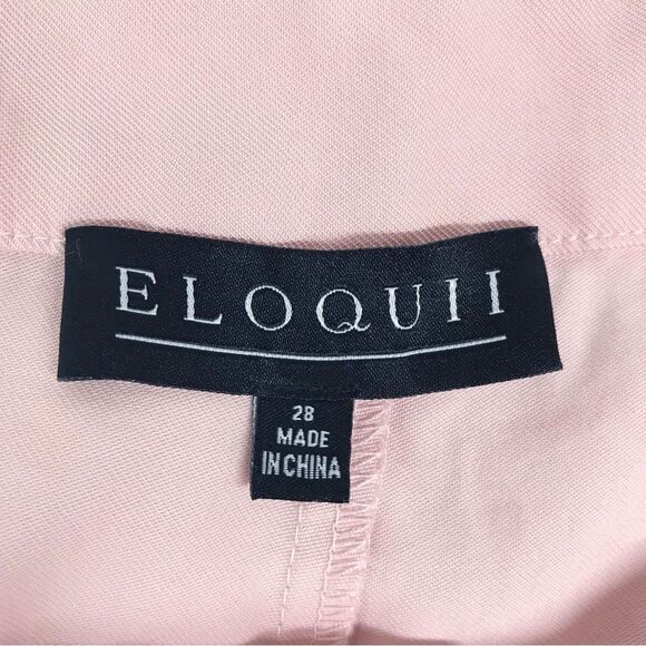 ELOQUII Blush Pink Ankle‎ Length Trouser Pant Lightweight Pastel Career Size 28 - Picture 3 of 12